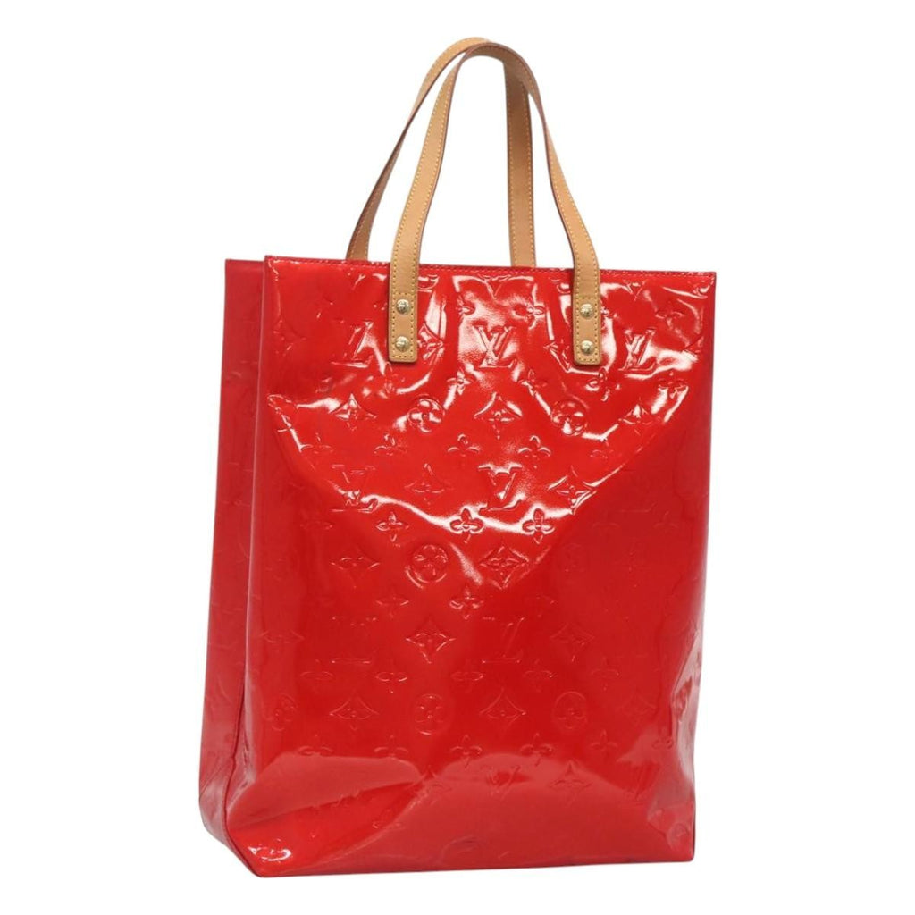 Louis Vuitton Reade Handbag Monogram Vernis Red Patent_Leather Handbag