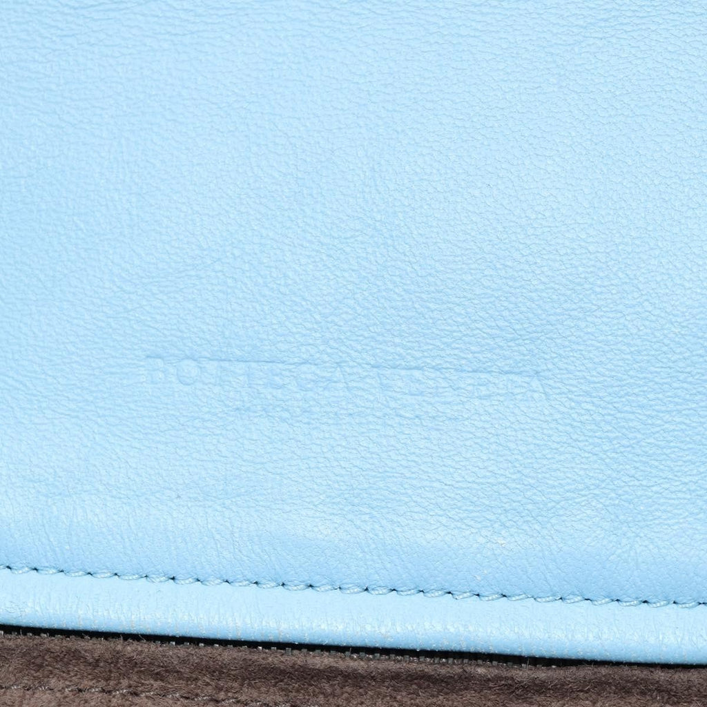 Bottega Veneta Intrecciato Shoulder Bag Leather Blue Leather Shoulder Bag Bag