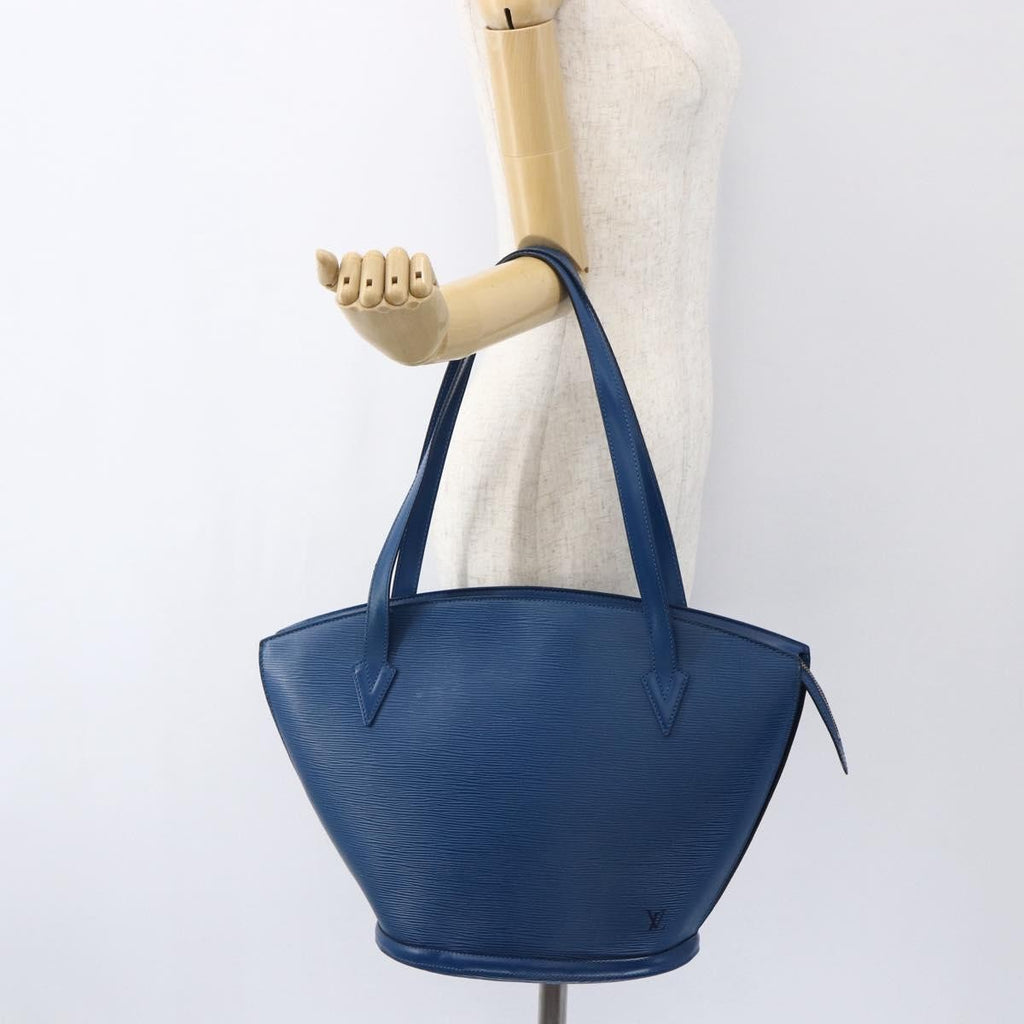 Louis Vuitton Saint Jacques Handbag Epi Leather Blue Leather Shoulder Bag