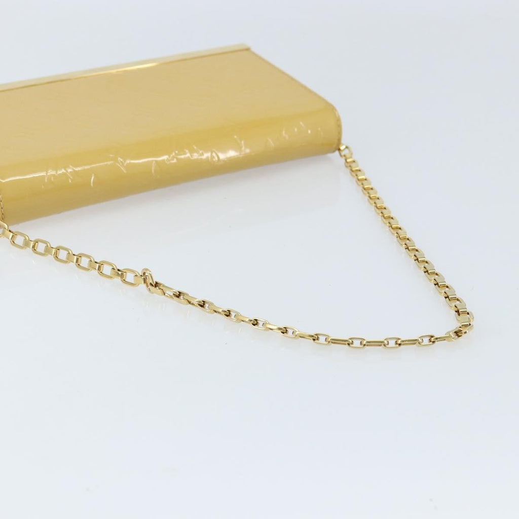Louis Vuitton Ana Bag Monogram Vernis Yellow Patent_Leather Clutche & Pouche Bag