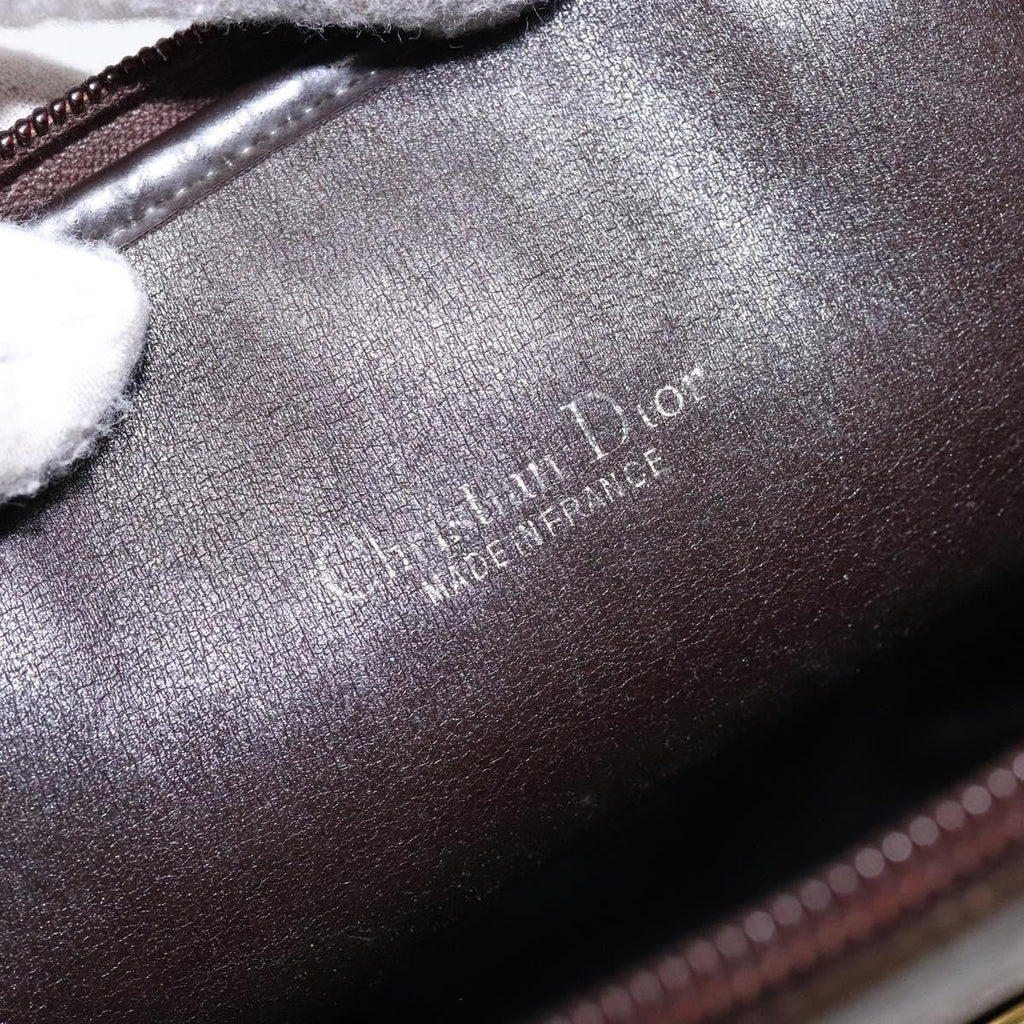 Christian Dior Vintage Trotter Shoulder Bag Canvas Brown Canvas Bag (Pre-Owned)