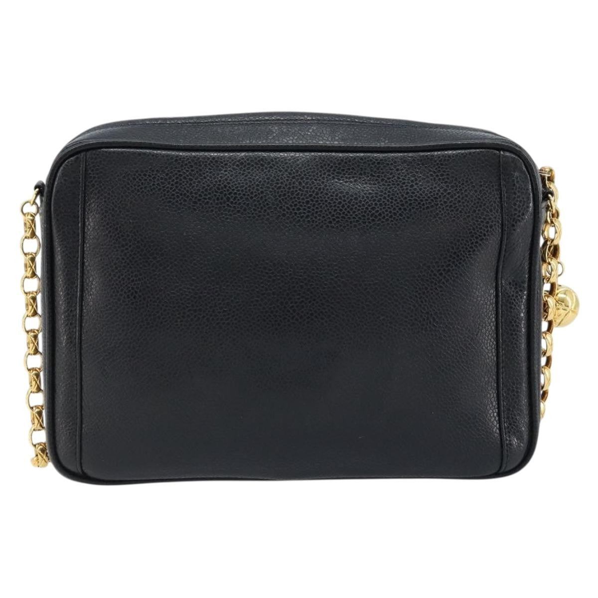 Chanel Vintage Front Pocket Cc Camera Bag Caviar Black Leather Shoulder Bag Bag