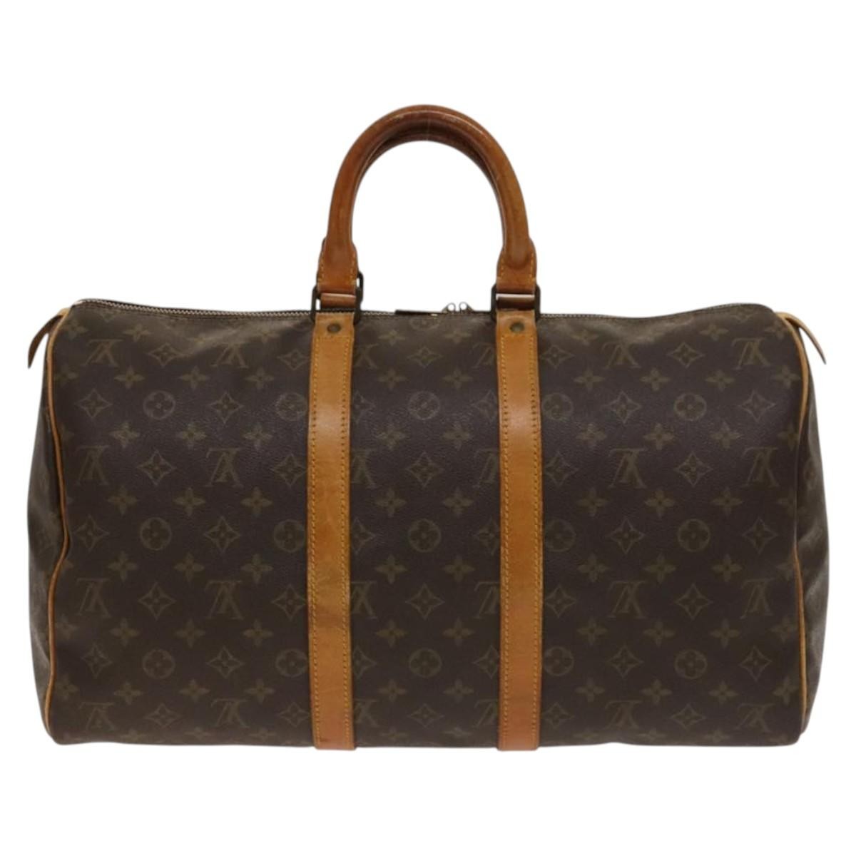 Louis Vuitton Keepall Bag Monogram Canvas Brown Canvas Travel Bag