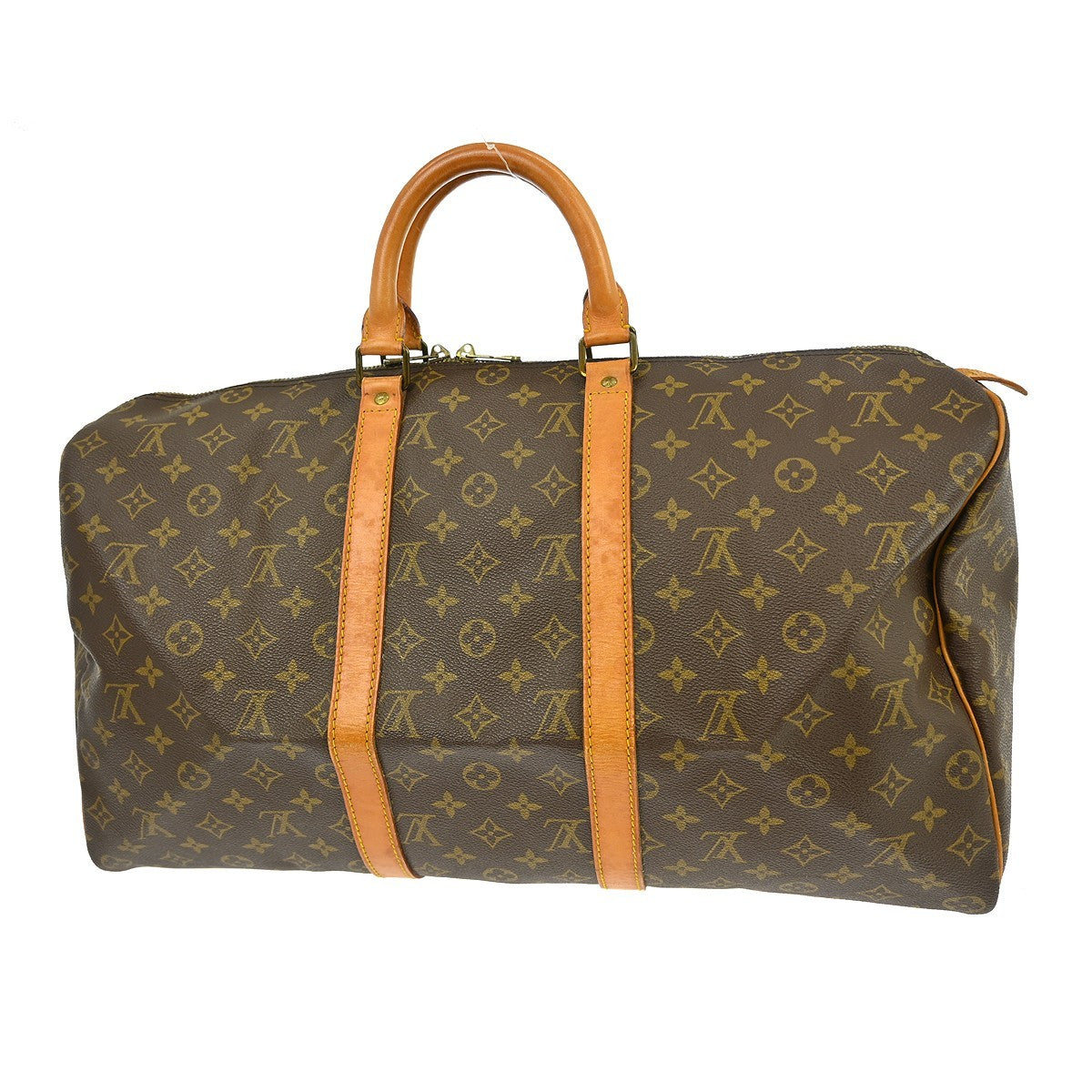Louis Vuitton Keepall Bag Monogram Canvas Brown Canvas Travel Bag