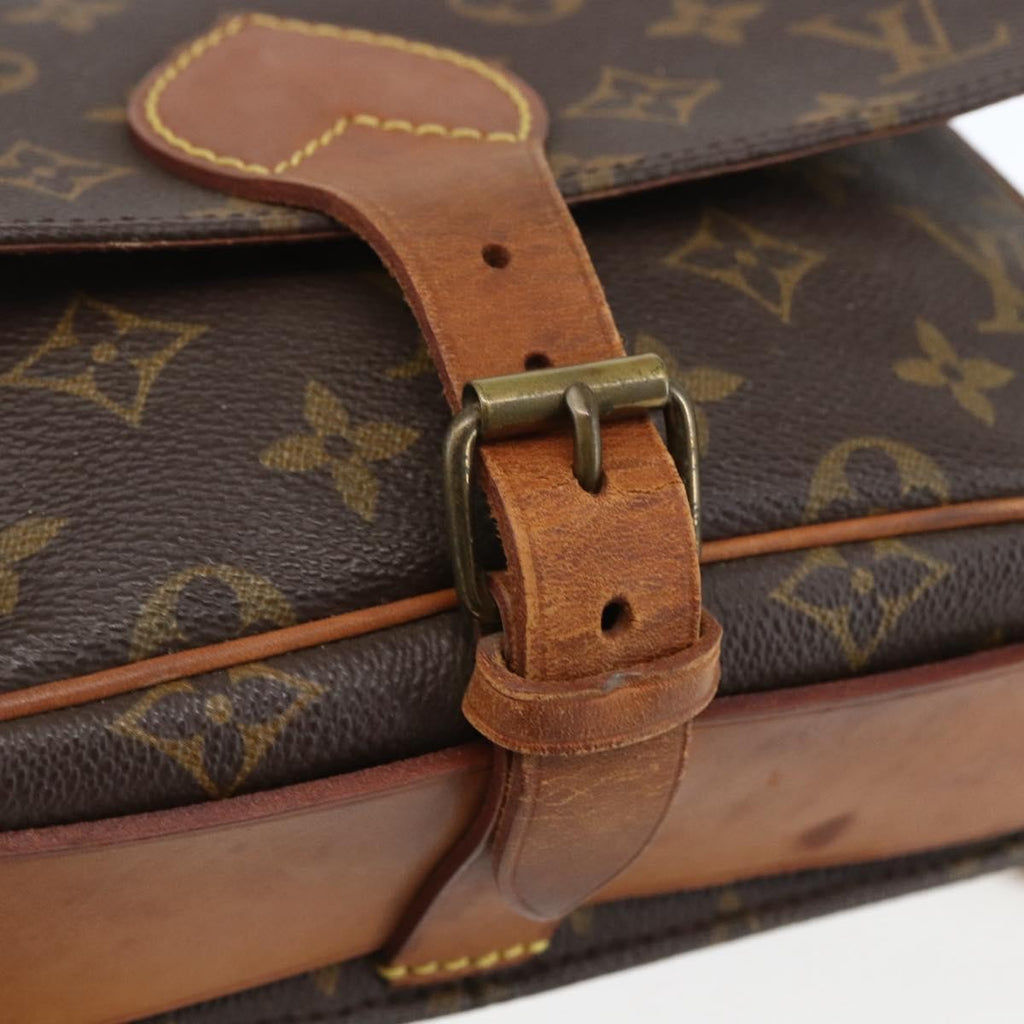 Louis Vuitton Cartouchiere Handbag Monogram Canvas Brown Canvas Shoulder Bag