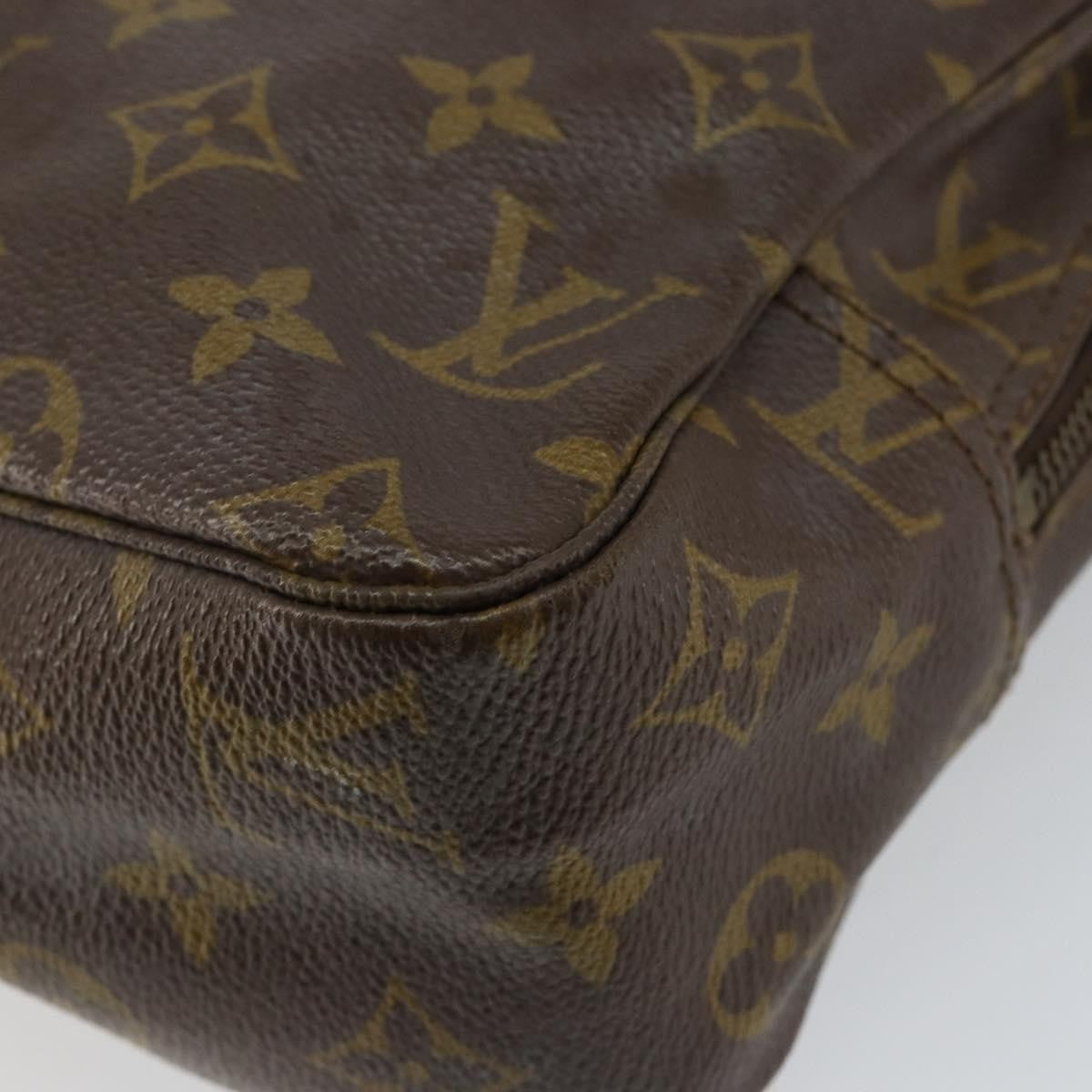 Louis Vuitton Trousse Toiletry Pouch Monogram Canvas Brown Canvas Toiletry Case Accessory