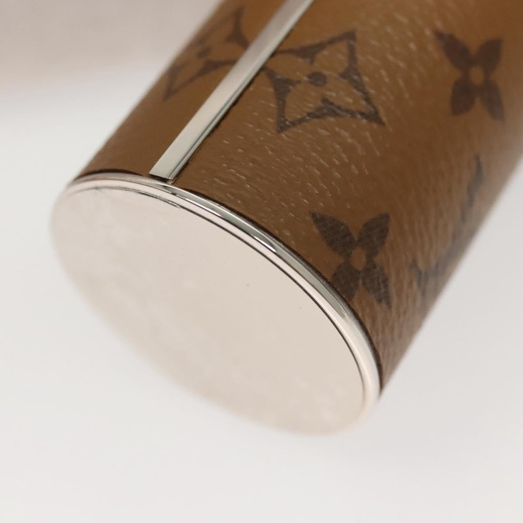 Louis Vuitton Lipstick Case On Chain Reverse Monogram Canvas Brown Canvas Clutche & Pouche Bag