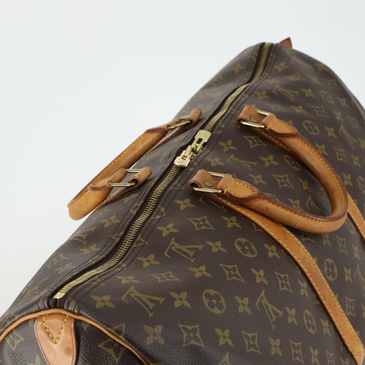 Louis Vuitton Keepall Bag Monogram Canvas Brown Canvas Travel Bag