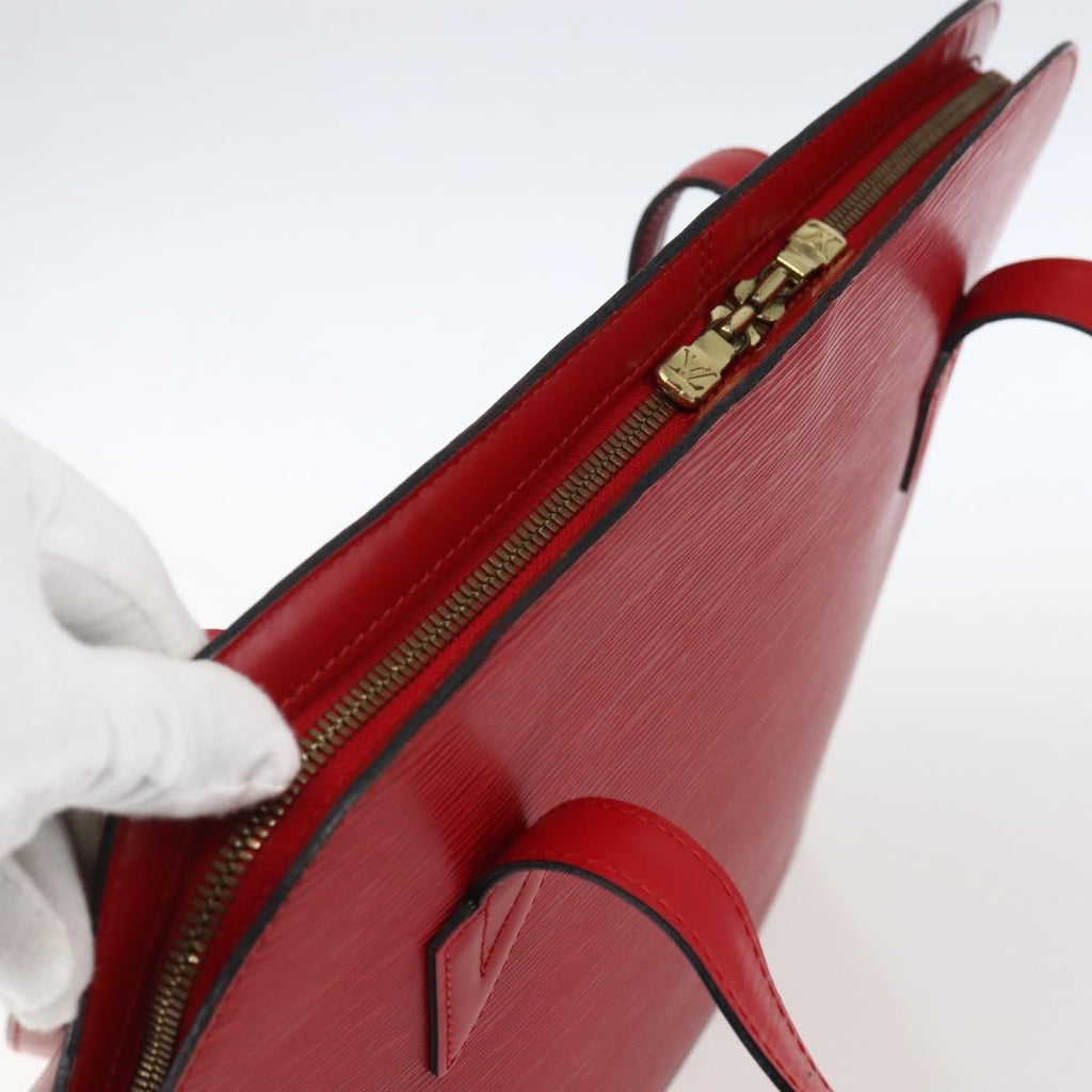 Louis Vuitton Lussac Handbag Epi Leather Red Leather Shoulder Bag
