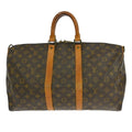 Louis Vuitton Keepall Bandouliere Bag Monogram Canvas Brown Canvas Travel Bag