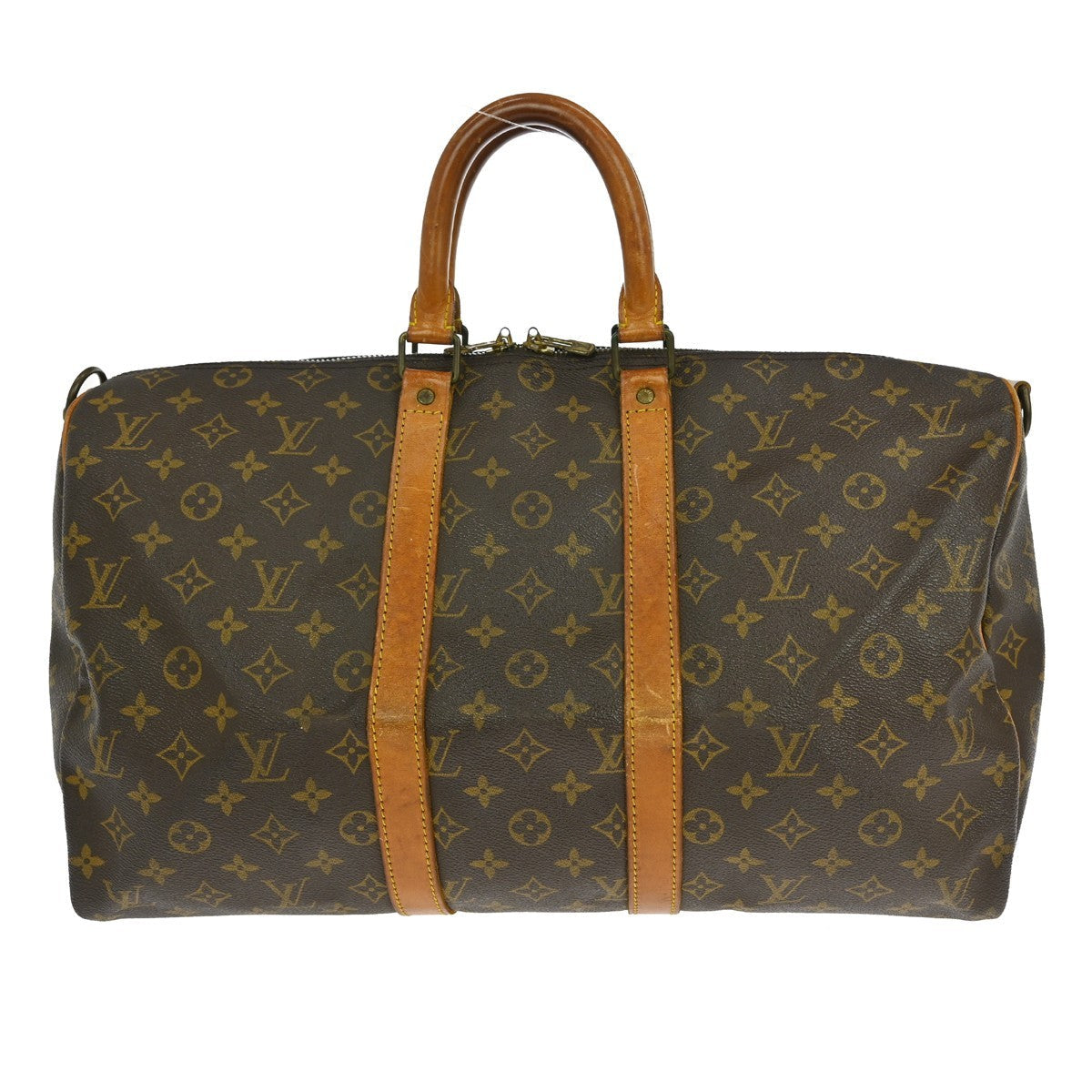 Louis Vuitton Keepall Bandouliere Bag Monogram Canvas Brown Canvas Travel Bag