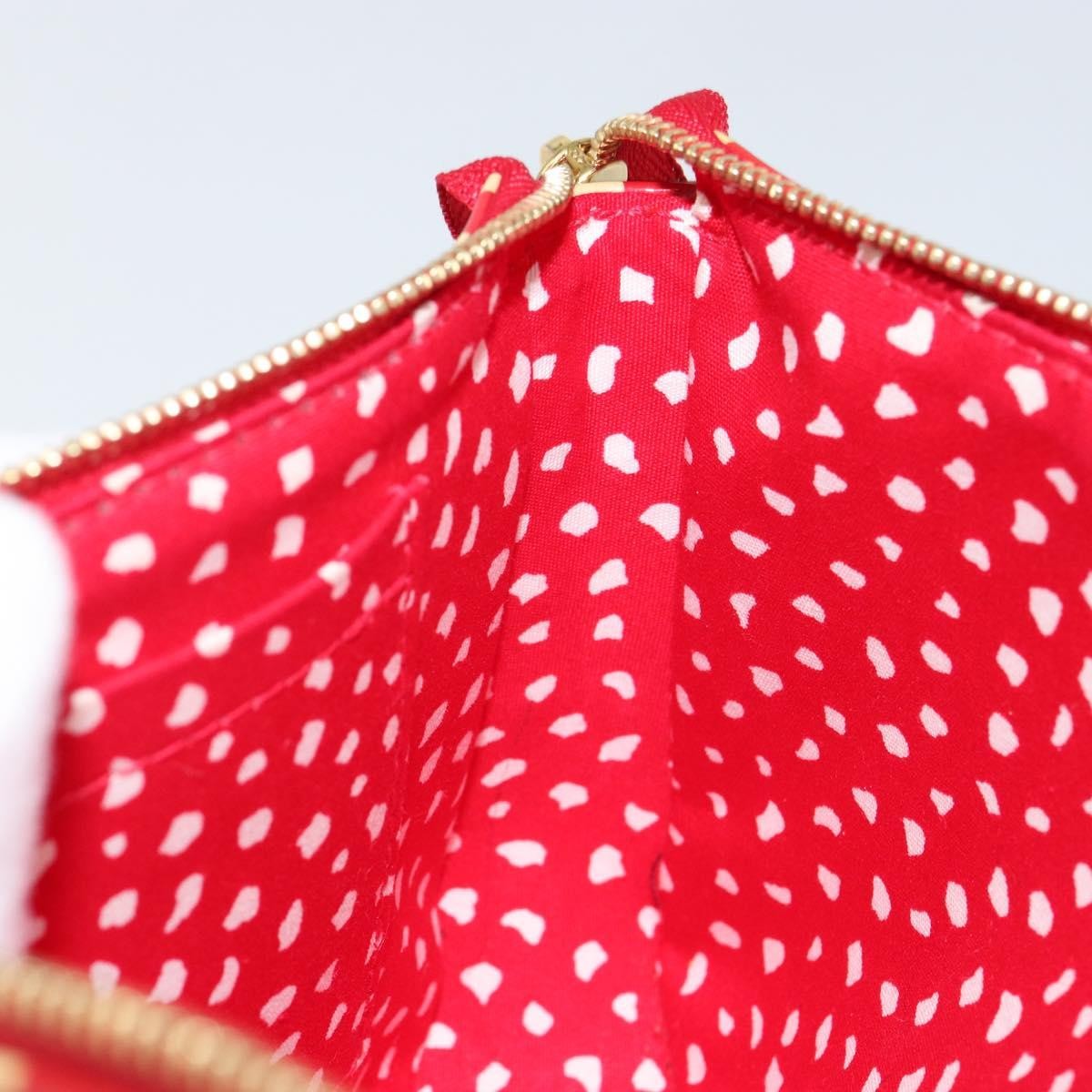Louis Vuitton Pochette Accessoires Yayoi Kusama Painted Dots Monogram Vernis Red Patent_Leather Clutche & Pouche Bag