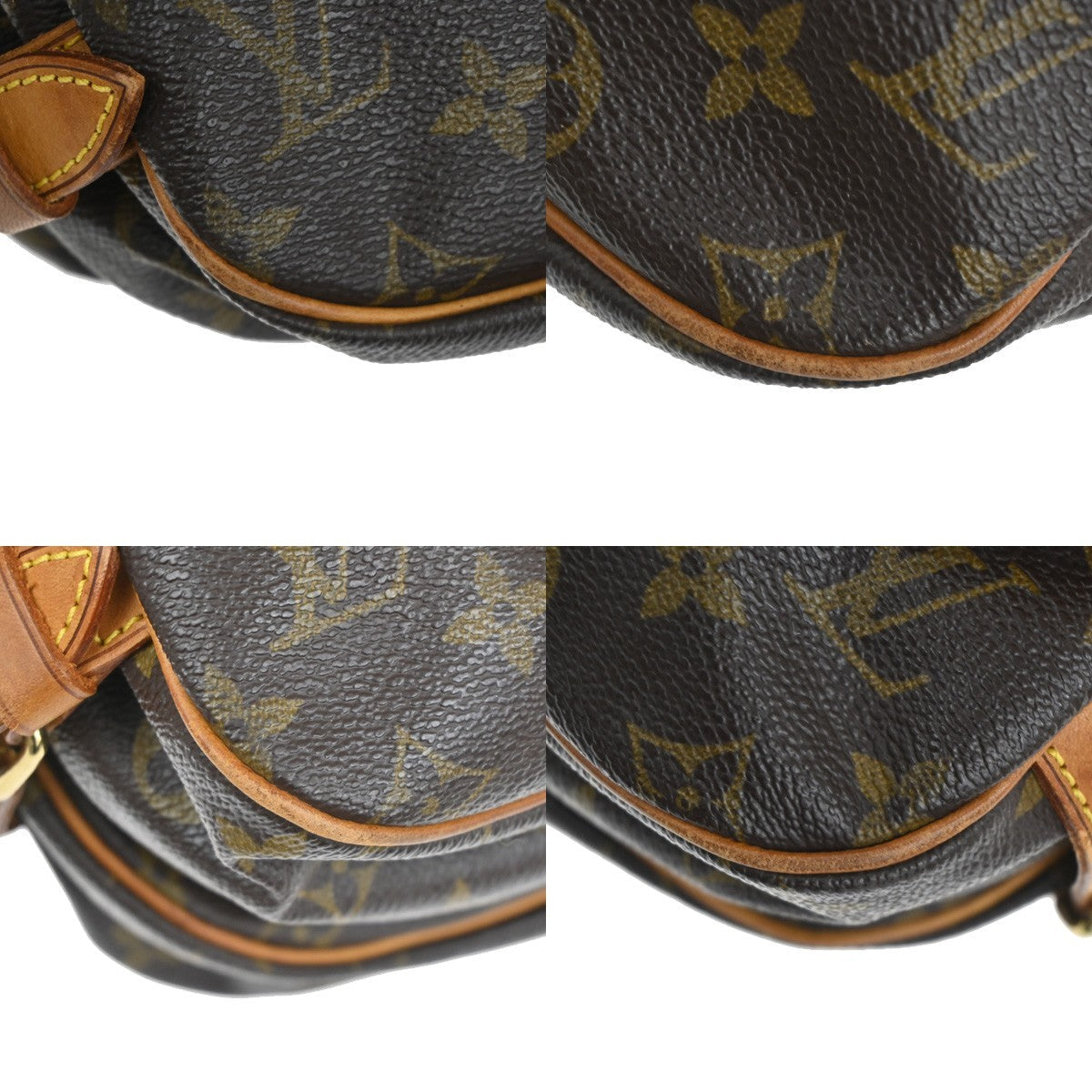 Louis Vuitton Saumur Handbag Monogram Canvas Brown Canvas Shoulder Bag