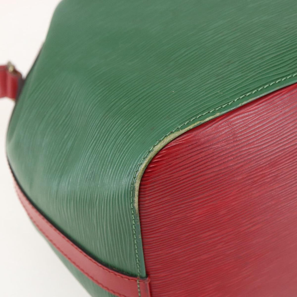 Louis Vuitton Bicolor Petit Noe Handbag Epi Leather Green Leather Shoulder Bag