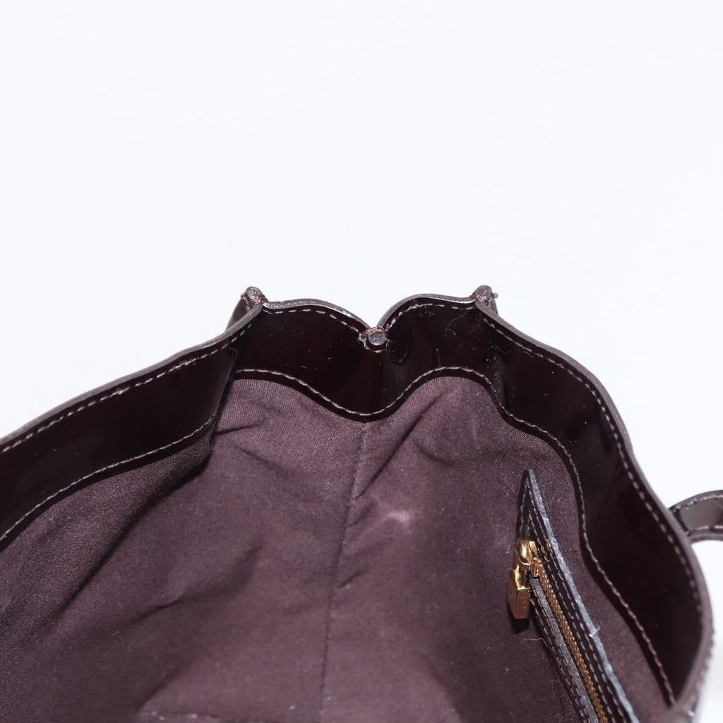 Louis Vuitton Wilshire Handbag Monogram Vernis Purple Patent_Leather Tote Bag