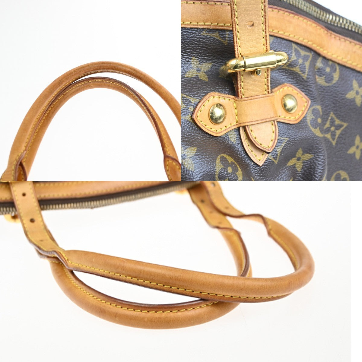 Louis Vuitton Tivoli Handbag Monogram Canvas Brown Canvas Shoulder Bag