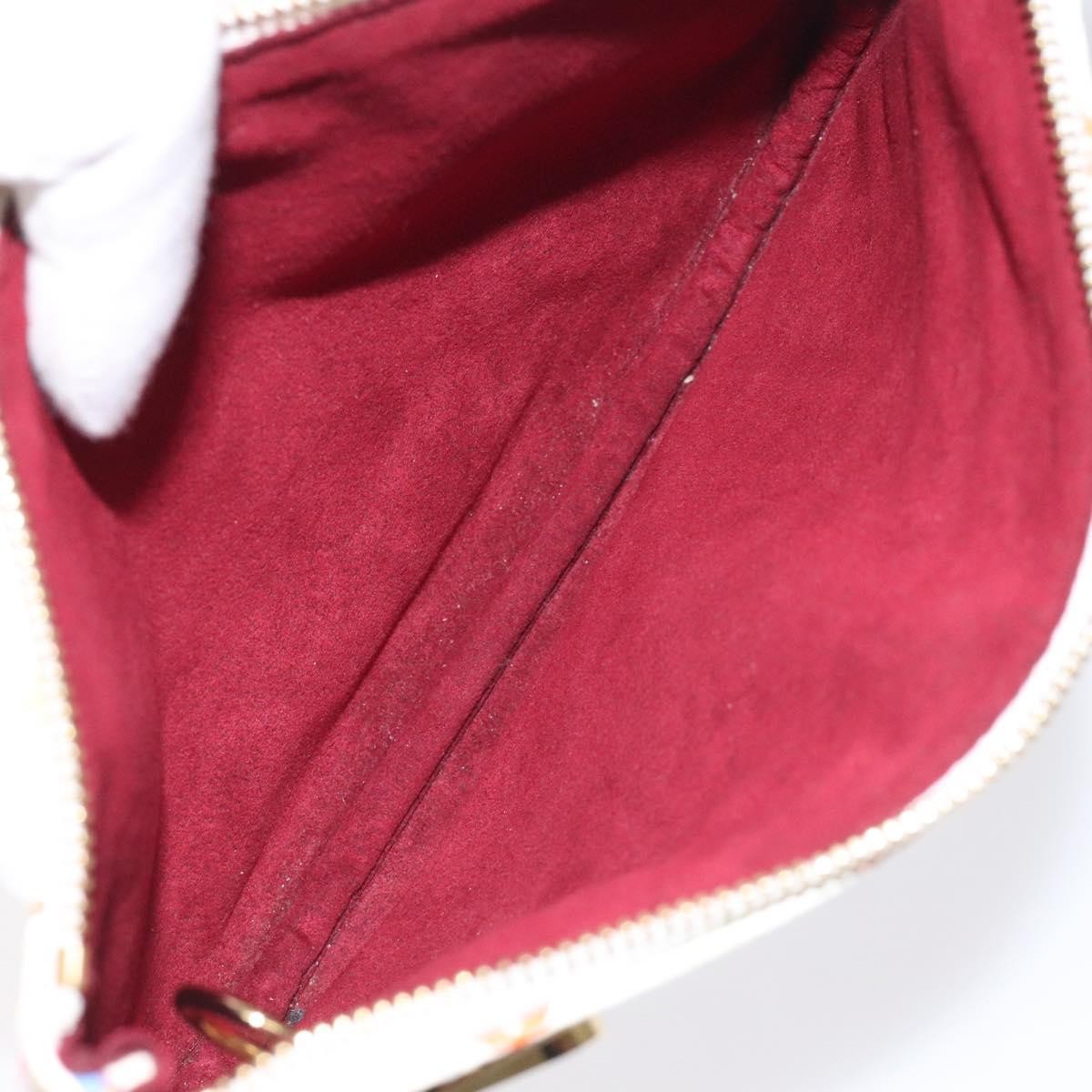 Louis Vuitton Pochette Gm Monogram Multicolor White Canvas Clutche & Pouche Bag