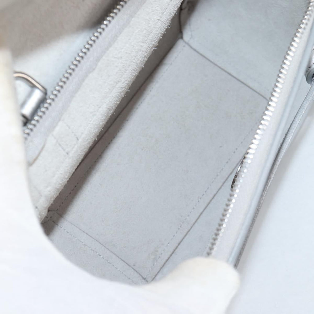 Celine Belt Bag Textured Leather Silver Leather Handbag