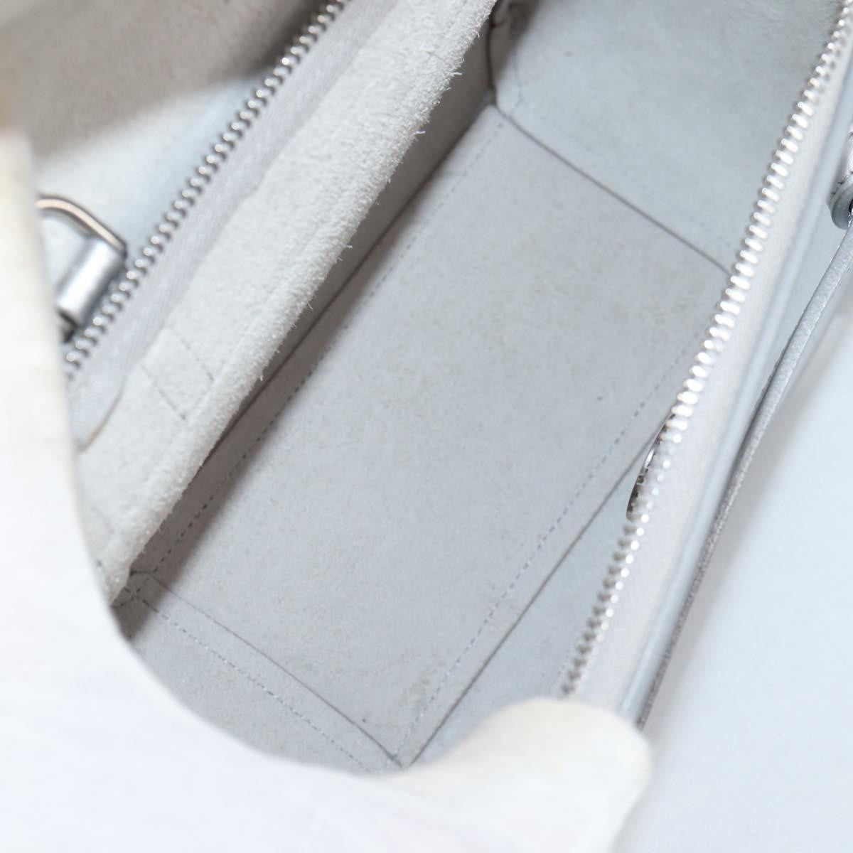 Celine Belt Bag Textured Leather Silver Leather Handbag