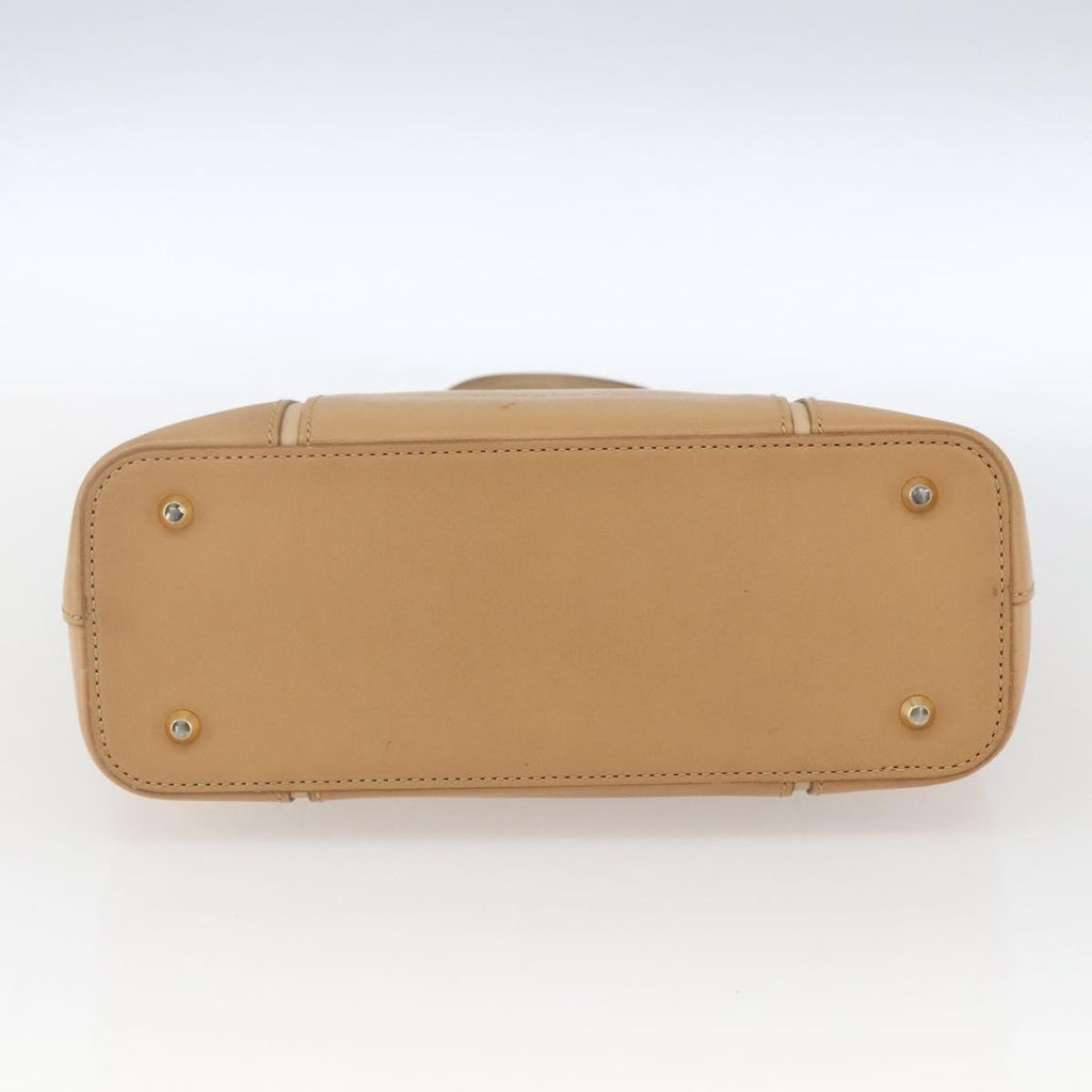 Burberry Vintage Handbag Leather Beige Leather Handbag