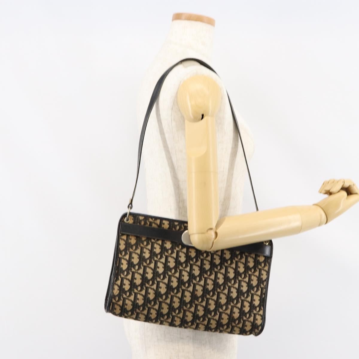 Christian Dior Vintage Trotter Shoulder Bag Canvas Navy Canvas Shoulder Bag Bag (Pre-Owned)