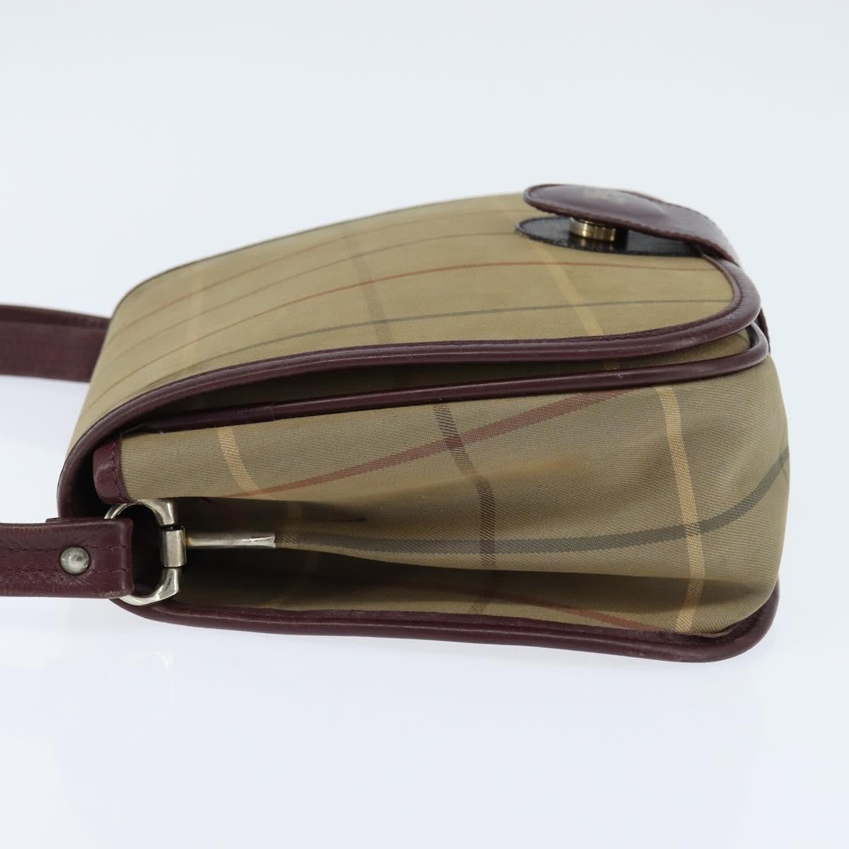 Burberry Nova Check Shoulder Bag Canvas Beige Canvas Shoulder Bag