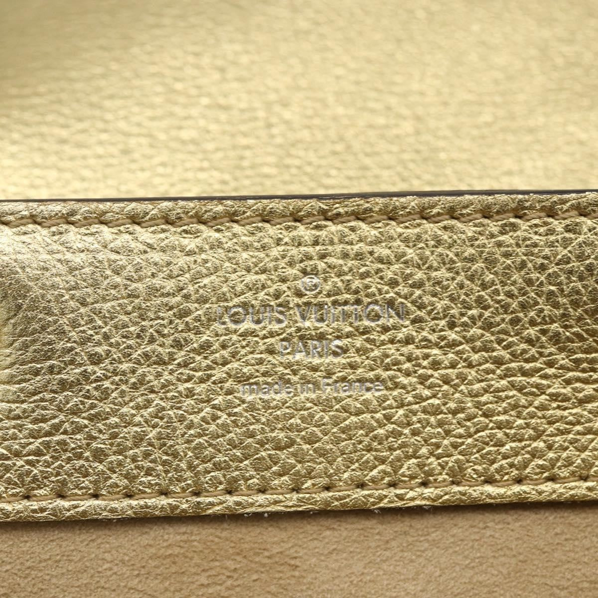 Louis Vuitton Lockme Backpack Leather Gold Leather Backpack Bag