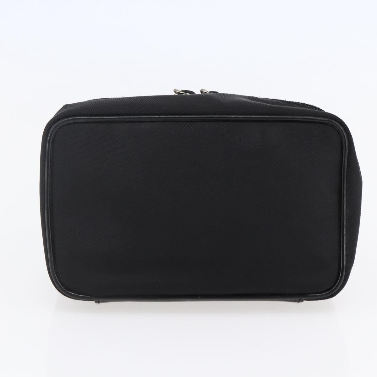 Gucci Vintage Bamboo Vanity Case Nylon Black Nylon Handbag (Pre-Owned)