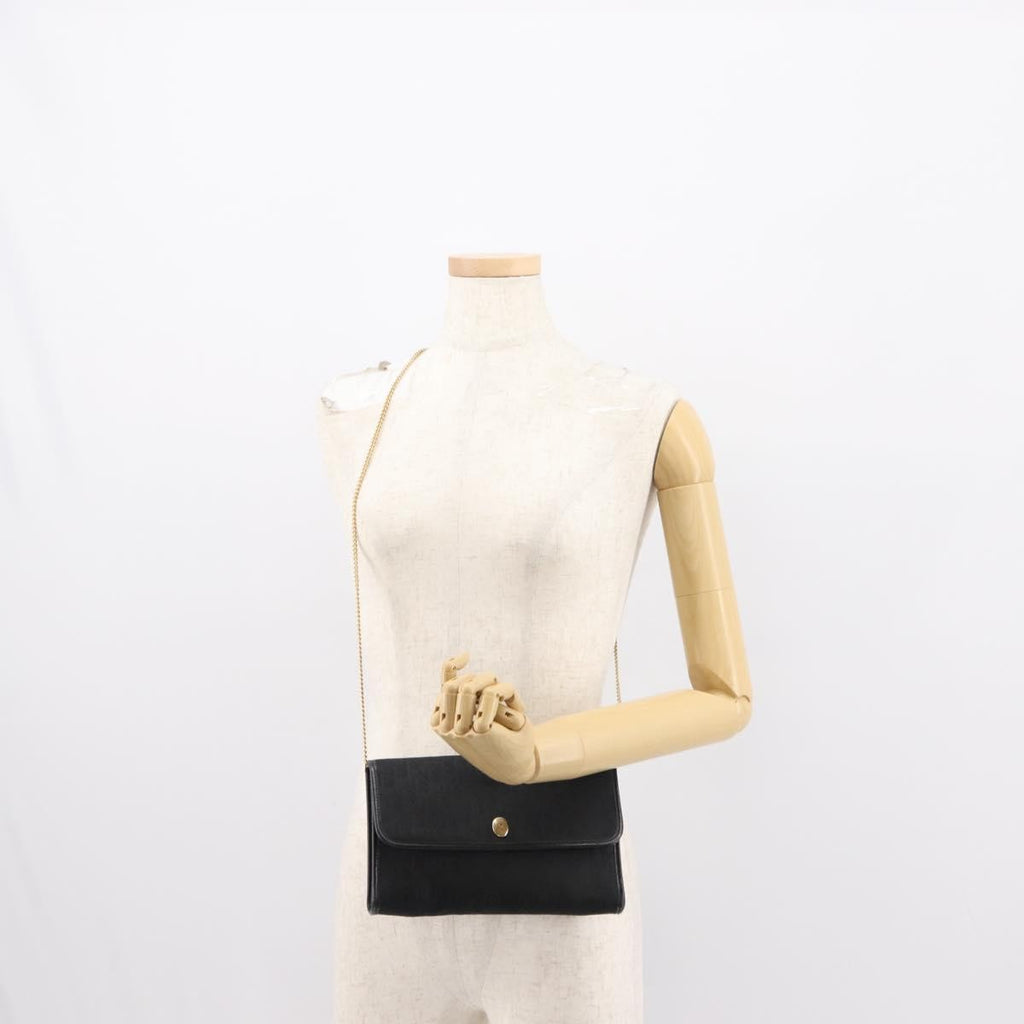 Christian Dior Trotter Shoulder Bag Canvas Black Canvas Shoulder Bag Bag (Pre-Owned)