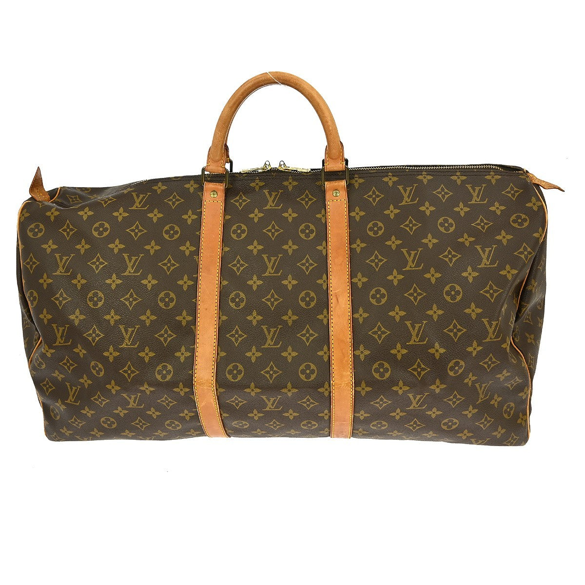 Louis Vuitton Keepall Bag Monogram Canvas Brown Canvas Travel Bag