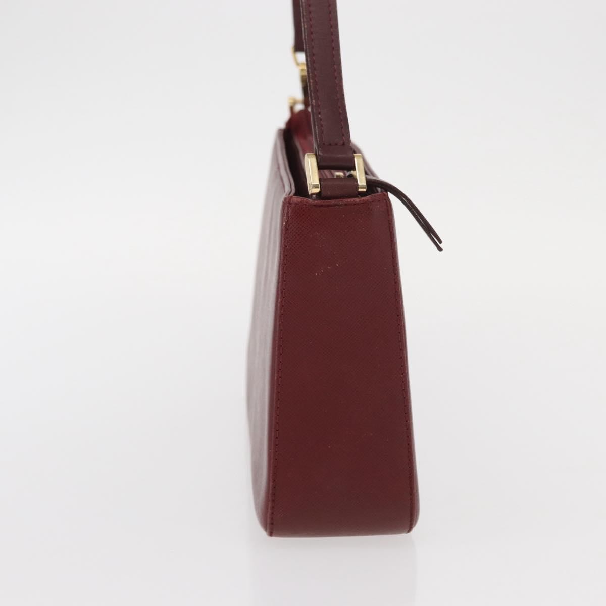 Burberry Vintage Shoulder Bag Leather Burgundy Leather Shoulder Bag