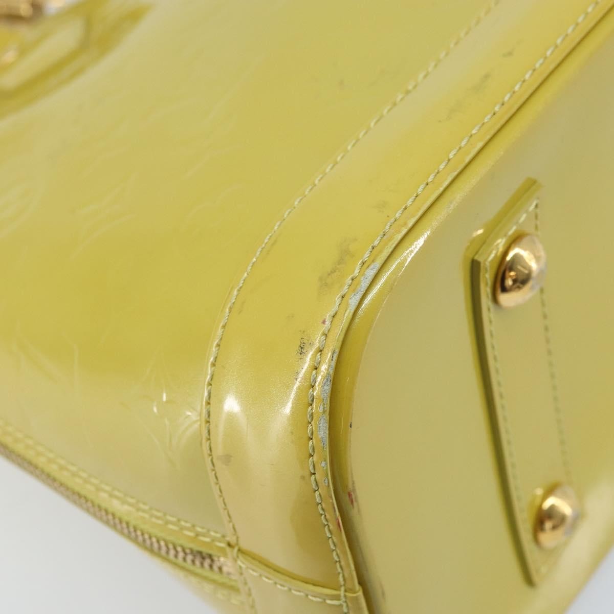 Louis Vuitton Alma Handbag Monogram Vernis Green Patent_Leather Handbag