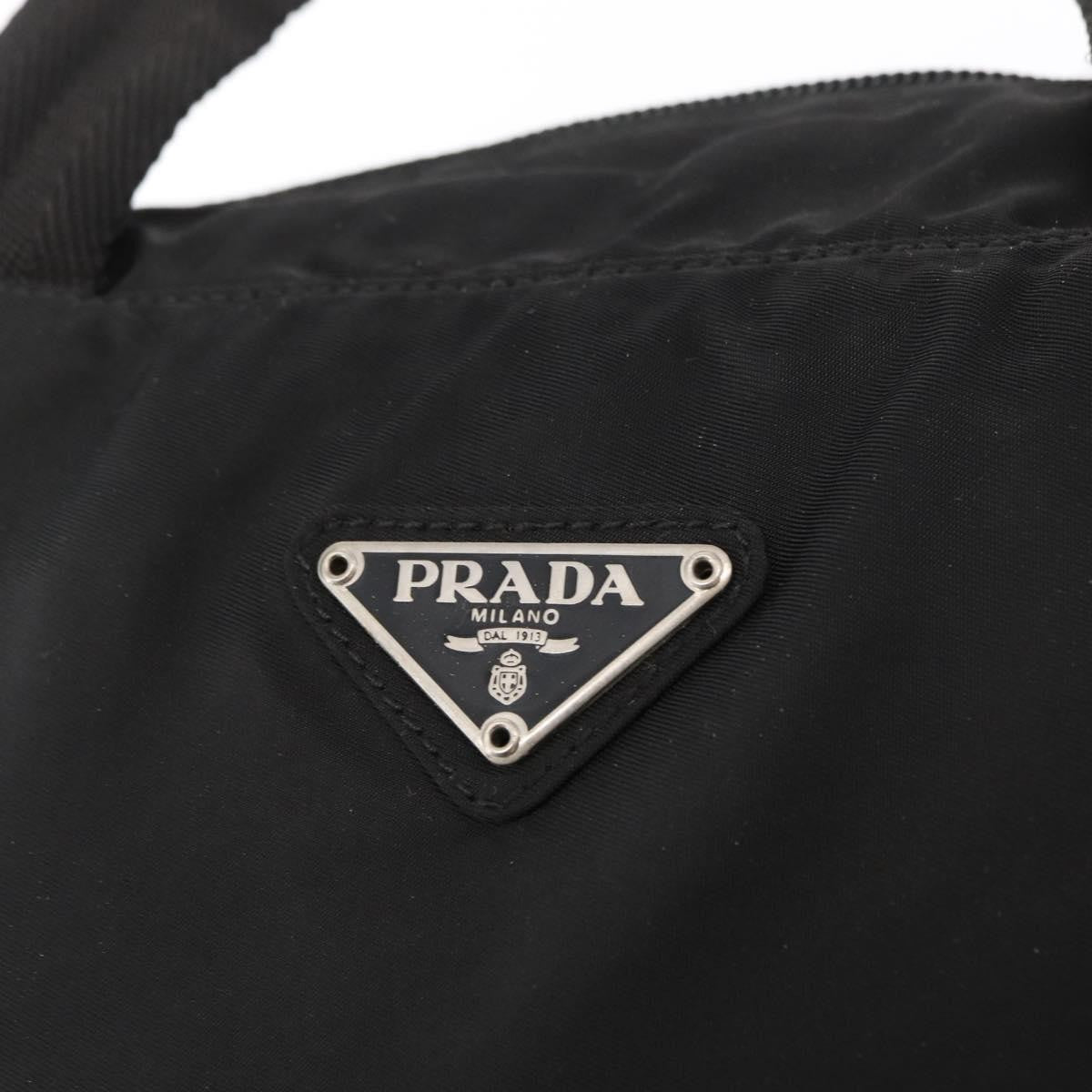 Prada Vintage Zip Handbag Tessuto Black Nylon Handbag