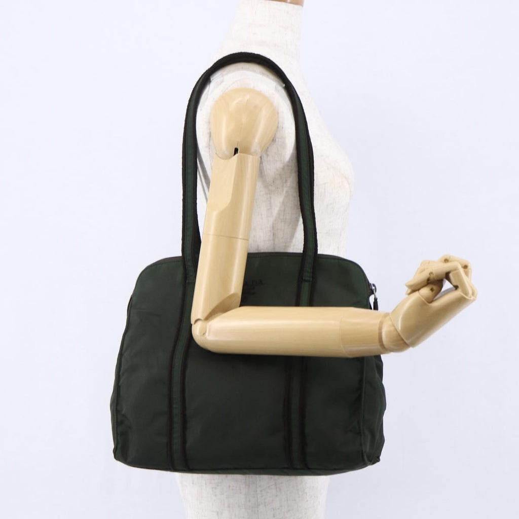 Prada Vintage Tote Tessuto Khaki Nylon Tote Bag Bag