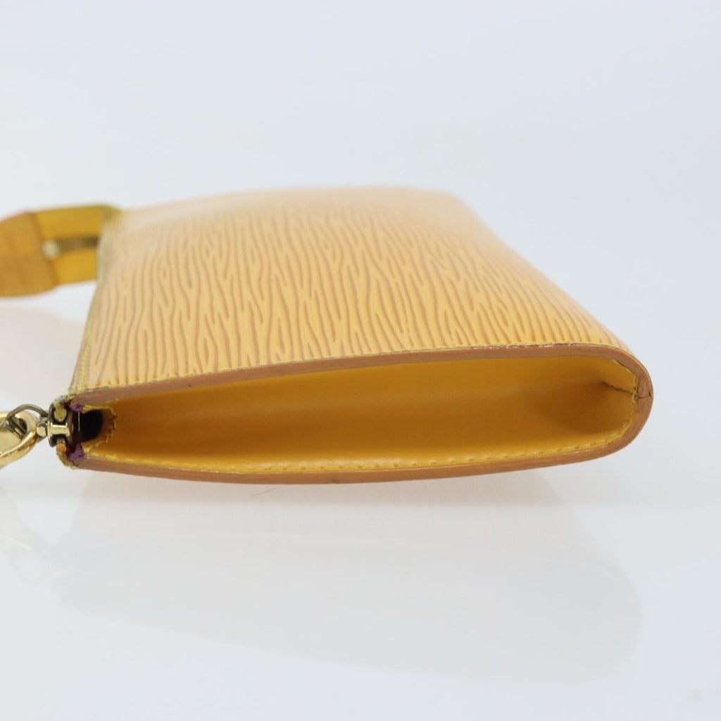 Louis Vuitton Pochette Accessoires Epi Leather Yellow Leather Clutche & Pouche Bag