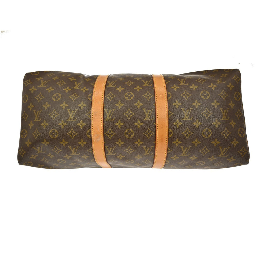 Louis Vuitton Keepall Bag Monogram Canvas Brown Canvas Travel Bag