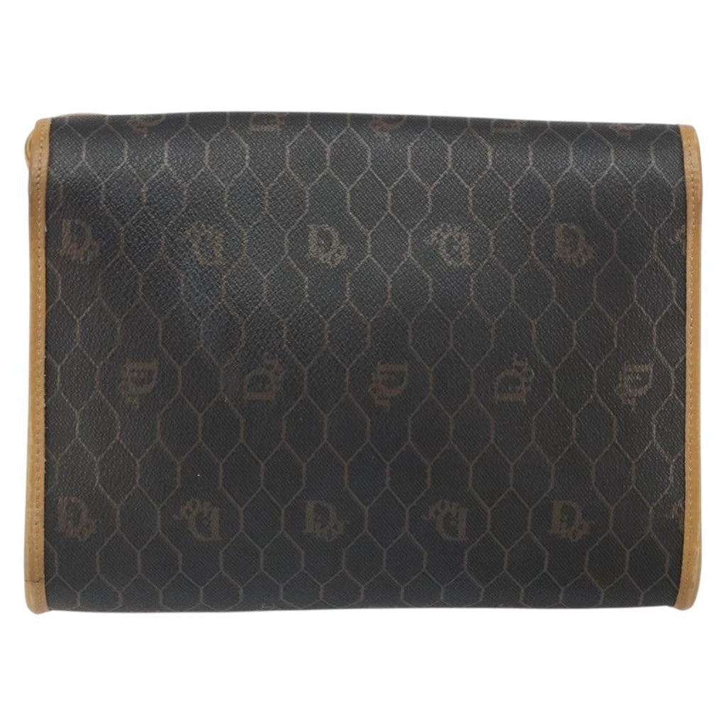 Christian Dior Vintage Honeycomb Shoulder Bag Canvas Black Canvas Shoulder Bag Bag (Pre-Owned)
