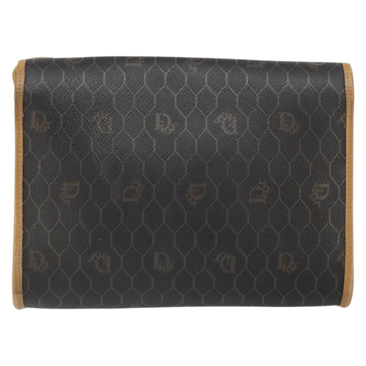 Christian Dior Vintage Honeycomb Shoulder Bag Canvas Black Canvas Shoulder Bag Bag (Pre-Owned)