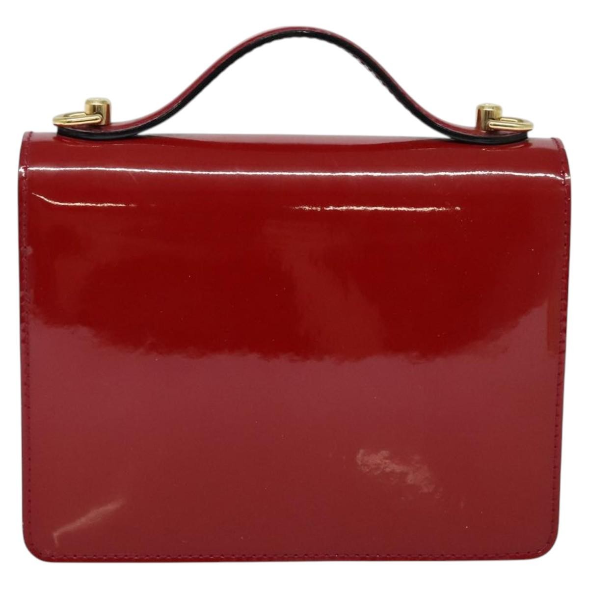 Louis Vuitton Monceau Handbag Vernis Red Patent_Leather Handbag