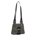 Fendi Buckle Flap Shoulder Bag Zucchino Canvas Black Canvas Shoulder Bag Bag
