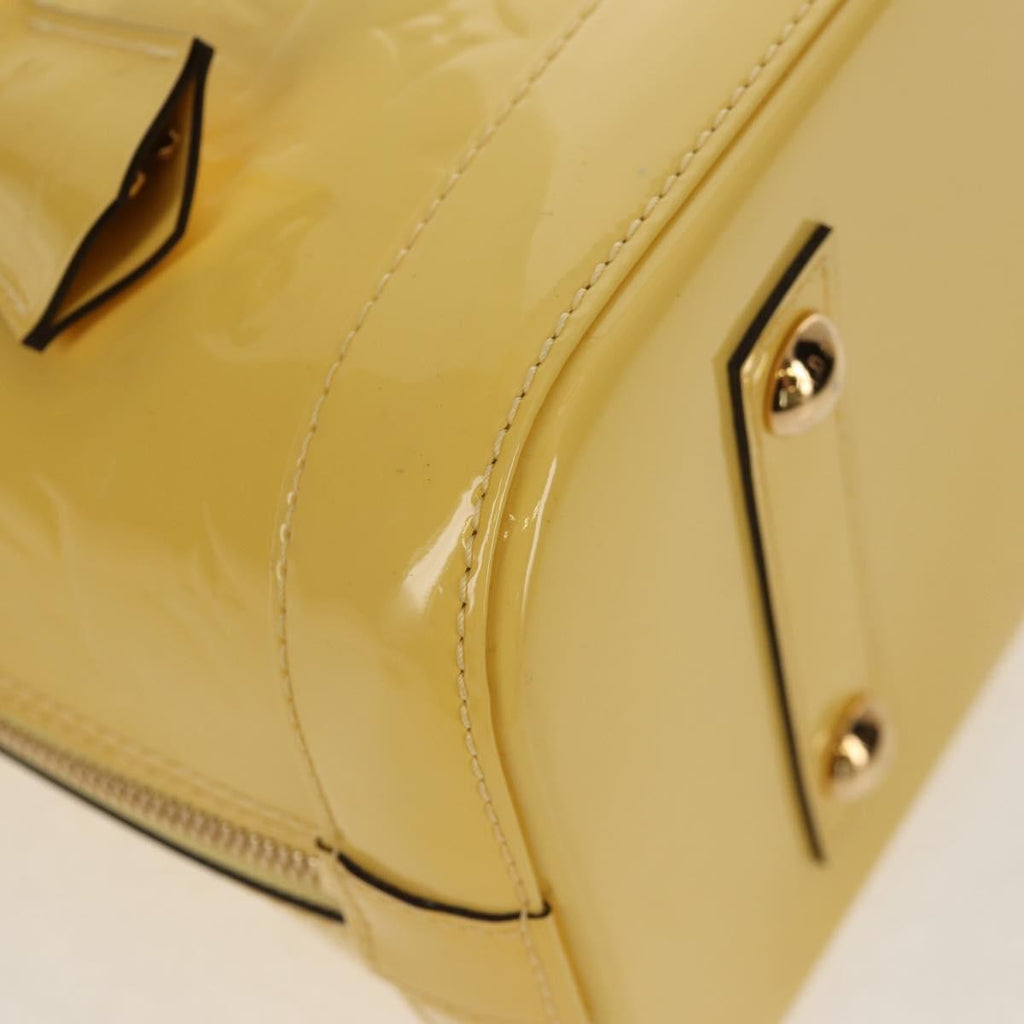 Louis Vuitton Alma Handbag Monogram Vernis Yellow Patent_Leather Handbag