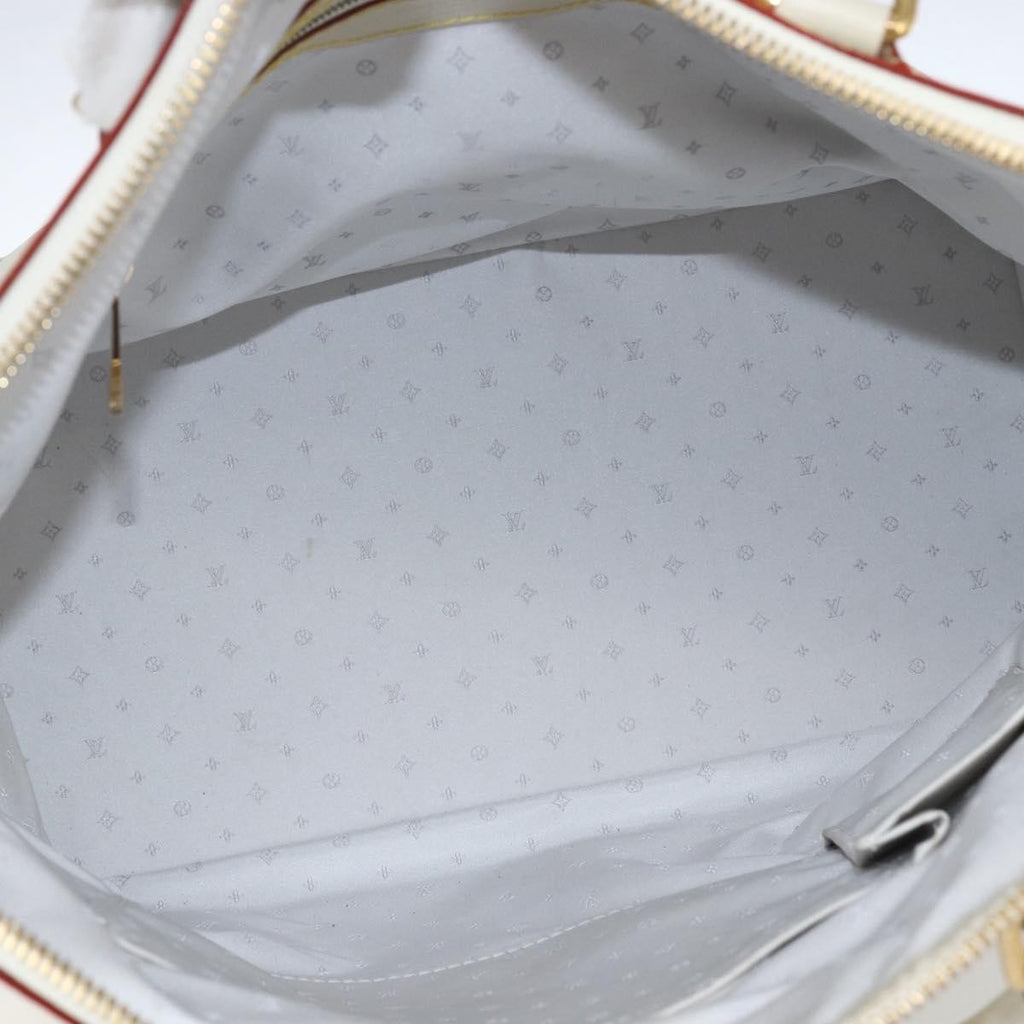 Louis Vuitton Suhali Lockit Handbag Leather White Leather Handbag