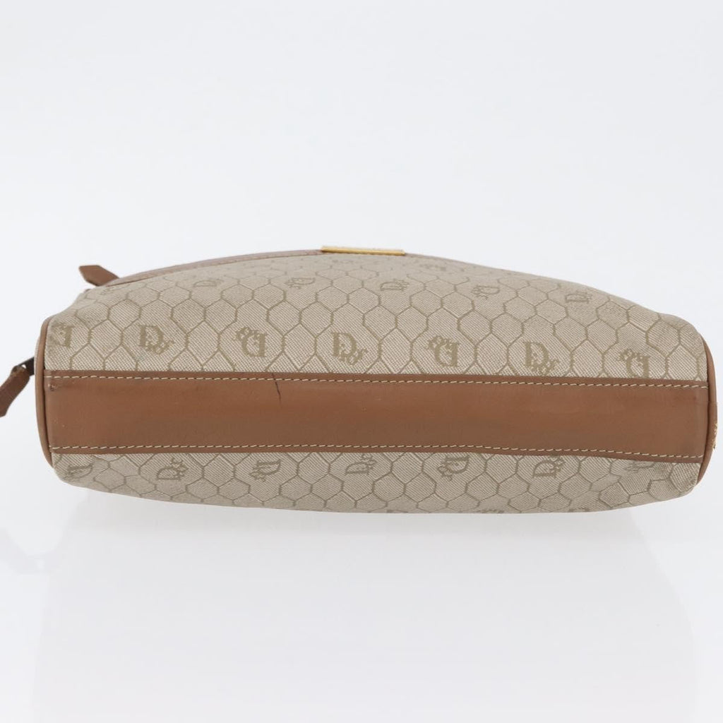 Christian Dior Vintage Honeycomb Clutch Canvas Beige Canvas Clutche & Pouche Bag (Pre-Owned)