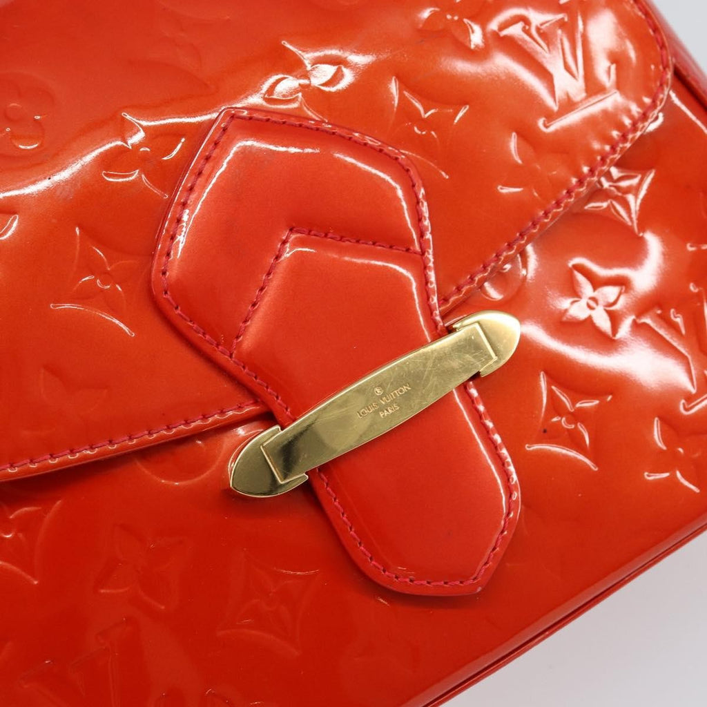 Louis Vuitton Bellflower Handbag Monogram Vernis Red Patent_Leather Shoulder Bag