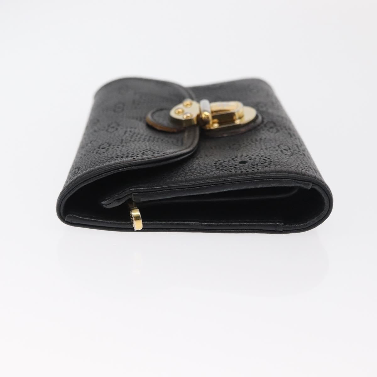Louis Vuitton Amelia Wallet Mahina Leather Black Leather Wallets Accessory