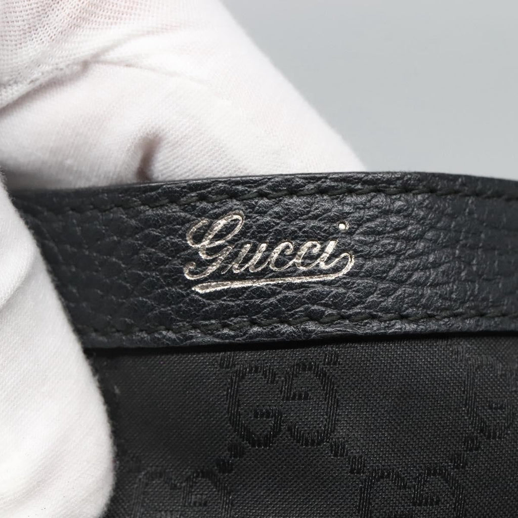 Gucci Abbey Pocket Tote Gg Canvas Black Canvas Tote Bag Bag (Pre-Owned)