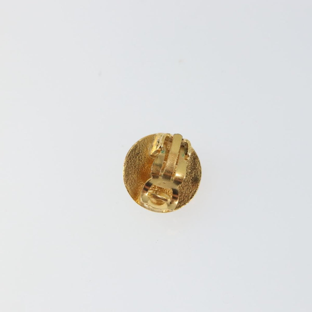 Chanel Vintage Cc Round Clip-On Earrings Metal Gold Metal Earrings Jewelry