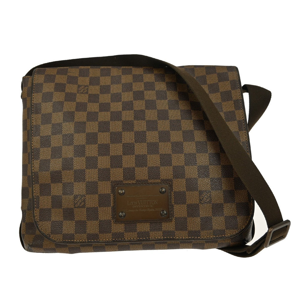 Louis Vuitton Brooklyn Handbag Damier Brown Canvas Shoulder Bag