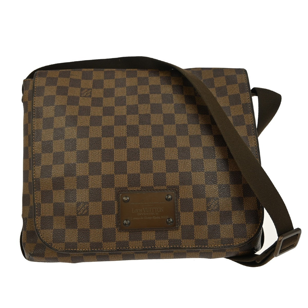 Louis Vuitton Brooklyn Handbag Damier Brown Canvas Shoulder Bag