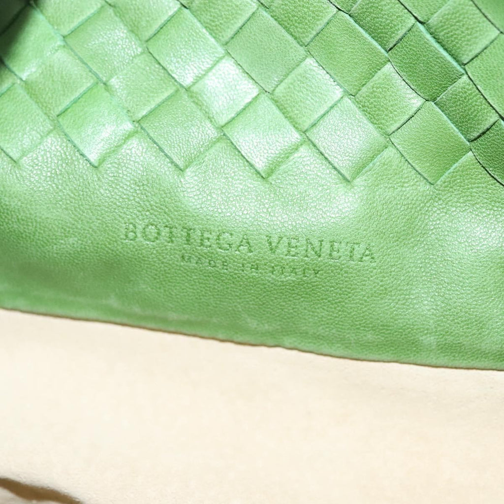 Bottega Veneta Intrecciato Leather Green Leather Handbag
